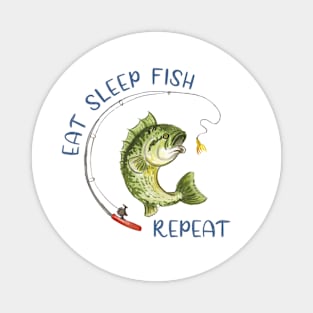 Eat, Sleep, Fish Magnet